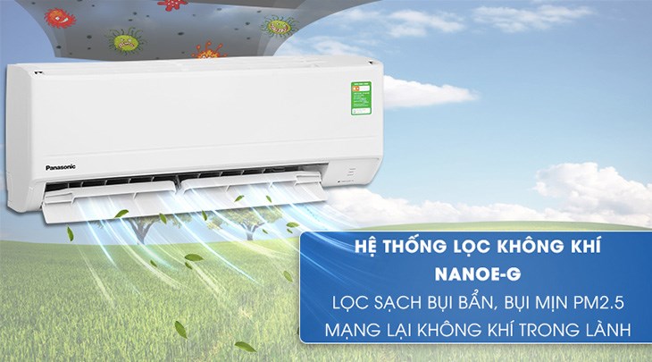 Chỉ cần không tắt nguồn thì chế độ Nanoe-G vẫn có thể hoạt động độc lập với hệ thống làm lạnh trên điều hòa Panasonic Inverter 1.5 HP CU/CS-XU12ZKH-8