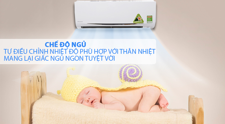 Chế độ ngủ - Máy lạnh Daikin Inverter 1 HP FTKC25RVMV