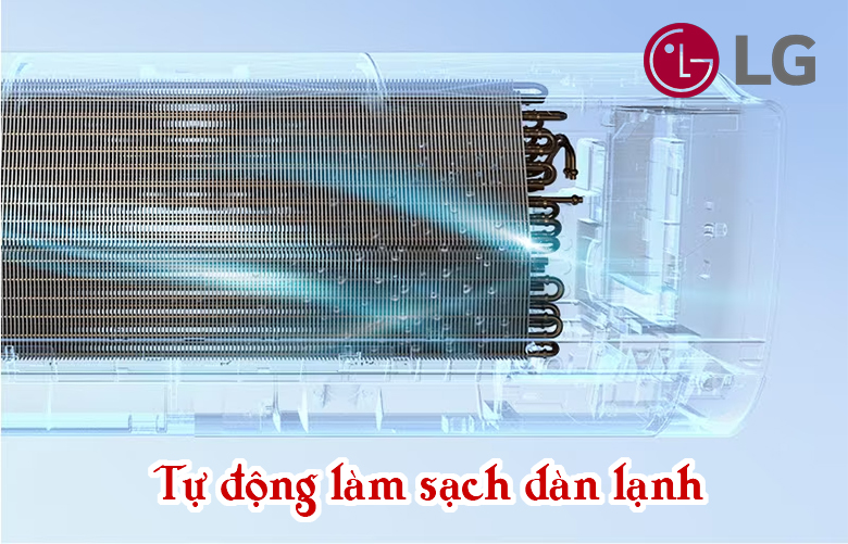 điều hòa lg auto cleaning tự động làm sạch dàn lạnh